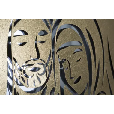 PANEL NATIVITY GOLD -B- 120X2X60 cm